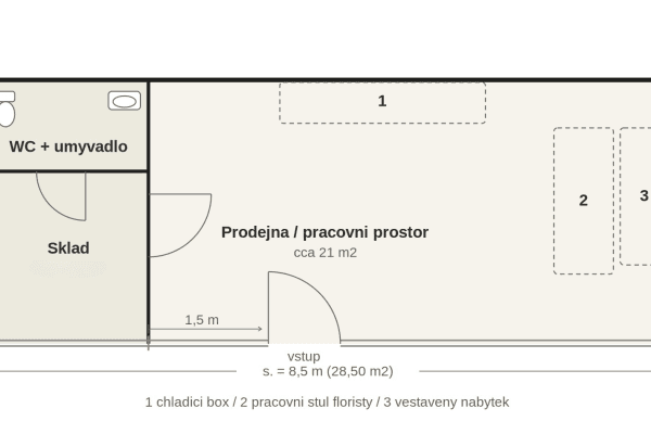 Pronájem nebytového prostoru 28 m², Rohanské nábřeží, Praha Pronájem nebytového prostoru 28 m², Rohanské nábřeží, Praha