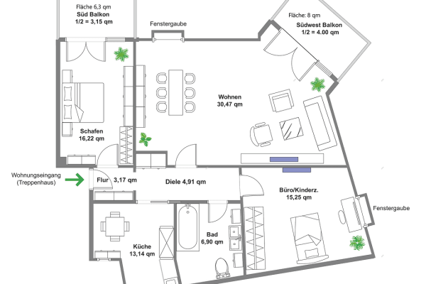 Prodej bytu 3+1 96 m², Falkenstraße, Karlsfeld, Bavorsko Prodej bytu 3+1 96 m², Falkenstraße, Karlsfeld, Bavorsko