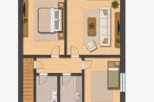 Pronájem bytu 3+1 63 m², Stuttgart, Bádensko-Württembersko Pronájem bytu 3+1 63 m², Stuttgart, Bádensko-Württembersko