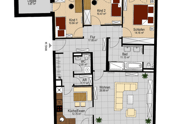 Prodej bytu 4+1 115 m², Franz-Marc-Straße 1, Puchheim-Bahnhof, Bavorsko Prodej bytu 4+1 115 m², Franz-Marc-Straße 1, Puchheim-Bahnhof, Bavorsko