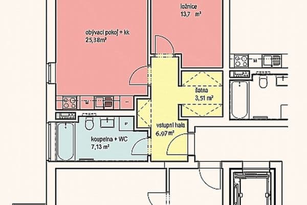 Pronájem bytu 2+kk 57 m², Boží Hora, Ivančice Pronájem bytu 2+kk 57 m², Boží Hora, Ivančice