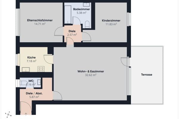 Pronájem bytu 3+1 83 m², Regensburger Straße 36, Bad Abbach Pronájem bytu 3+1 83 m², Regensburger Straße 36, Bad Abbach