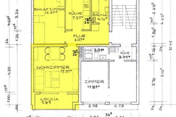 Pronájem bytu 2+1 50 m², Hauptstraße 22, Neckarsteinach Pronájem bytu 2+1 50 m², Hauptstraße 22, Neckarsteinach