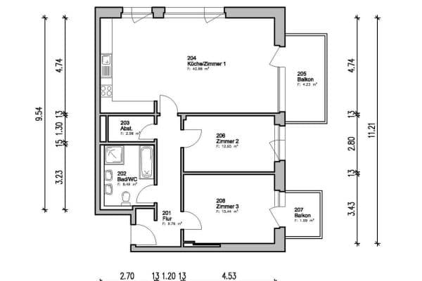 Prodej bytu 3+1 96 m², Bremen, Bremen Prodej bytu 3+1 96 m², Bremen, Bremen
