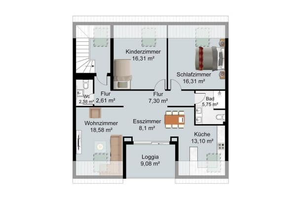 Pronájem bytu 3+1 95 m², Güldensteinstraße 50, Heilbronn Pronájem bytu 3+1 95 m², Güldensteinstraße 50, Heilbronn