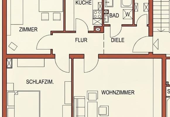 Pronájem bytu 3+1 84 m², Muggenhofer Str., Nürnberg, Bavorsko Pronájem bytu 3+1 84 m², Muggenhofer Str., Nürnberg, Bavorsko