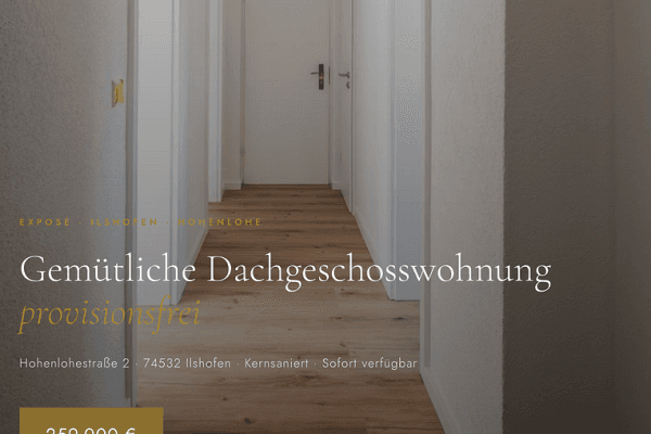 Prodej bytu 3+kk 68 m², Ilshofen Prodej bytu 3+kk 68 m², Ilshofen