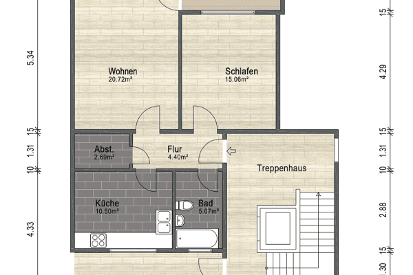 Pronájem bytu 2+1 62 m², Bremen, Bremen Pronájem bytu 2+1 62 m², Bremen, Bremen