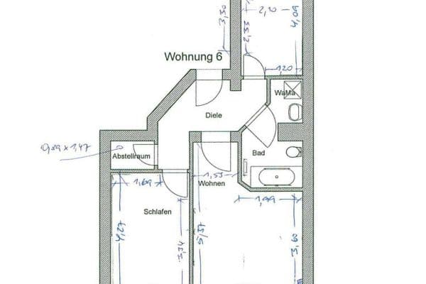 Pronájem bytu 2+1 56 m², Leipziger Straße 61, Cvikov, Sasko Pronájem bytu 2+1 56 m², Leipziger Straße 61, Cvikov, Sasko