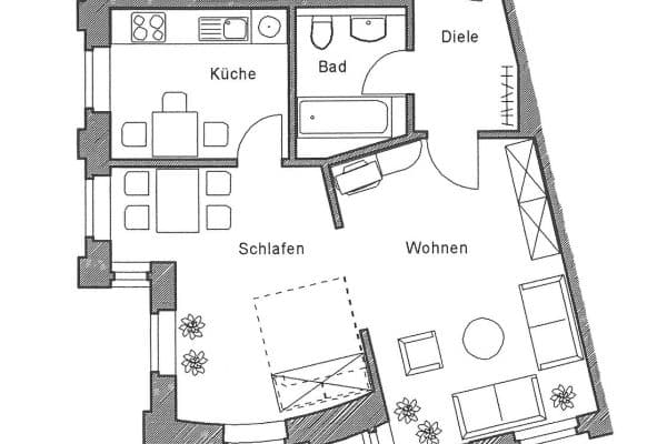 Pronájem bytu 2+1 52 m², Bahnhofstrasse 41, Andernach Pronájem bytu 2+1 52 m², Bahnhofstrasse 41, Andernach