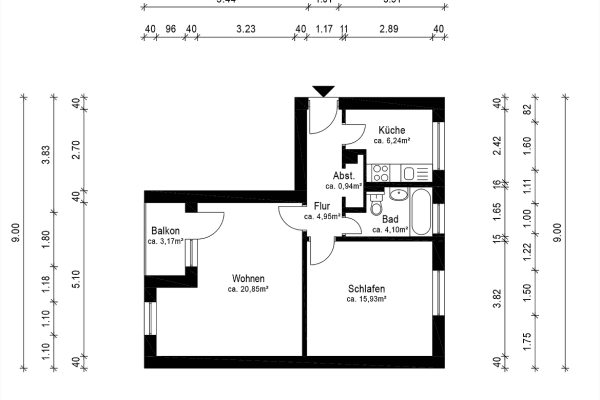 Pronájem bytu 2+1 56 m², Berlin, Berlín Pronájem bytu 2+1 56 m², Berlin, Berlín