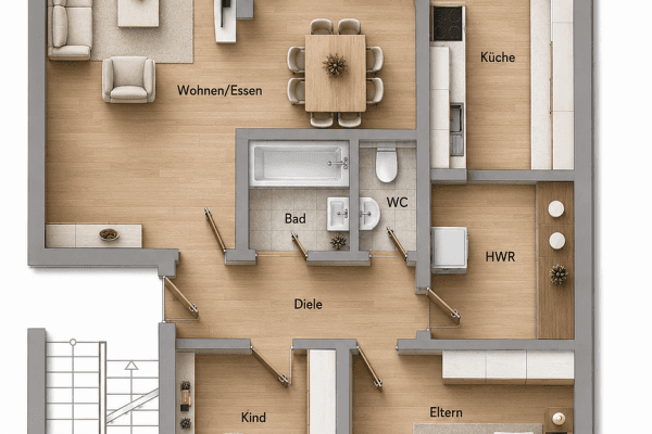 Prodej bytu 3+kk 86 m², Im Brünnelinsgraben 11, Ettenheim Prodej bytu 3+kk 86 m², Im Brünnelinsgraben 11, Ettenheim