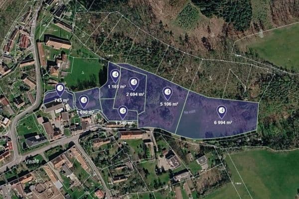 Prodej pozemku 5.515 m², Vinaře Prodej pozemku 5.515 m², Vinaře