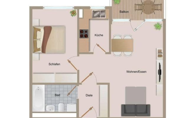 Pronájem bytu 2+1 49 m², Stuttgart Pronájem bytu 2+1 49 m², Stuttgart