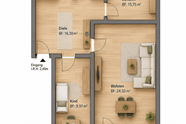 Pronájem bytu 3+1 86 m², Wiesbaden Pronájem bytu 3+1 86 m², Wiesbaden