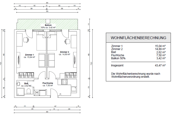 Prodej bytu 2+1 43 m², Lessingstr. 64, Karlsruhe, Bádensko-Württembersko Prodej bytu 2+1 43 m², Lessingstr. 64, Karlsruhe, Bádensko-Württembersko