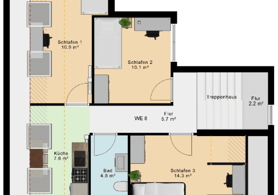 Prodej bytu 3+1 56 m², Nürnberg, Bavorsko Prodej bytu 3+1 56 m², Nürnberg, Bavorsko