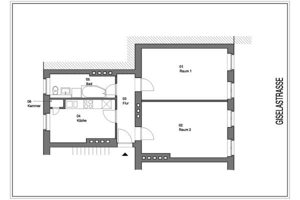 Pronájem bytu 2+1 62 m², Giselastr.34, Berlin, Berlín Pronájem bytu 2+1 62 m², Giselastr.34, Berlin, Berlín