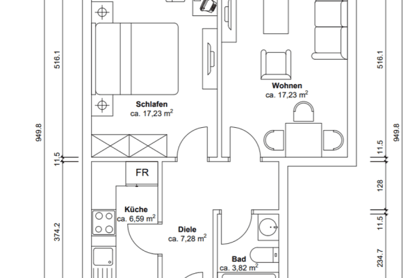 Prodej bytu 2+1 54 m², Paulinenstraße 42, Essen, Severní Porýní-Vestfálsko Prodej bytu 2+1 54 m², Paulinenstraße 42, Essen, Severní Porýní-Vestfálsko