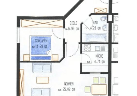 Pronájem bytu 2+1 58 m², Germering, Bavorsko Pronájem bytu 2+1 58 m², Germering, Bavorsko