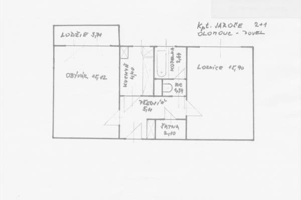 Prodej bytu 2+1 51 m², kpt. Jaroše, Olomouc Prodej bytu 2+1 51 m², kpt. Jaroše, Olomouc