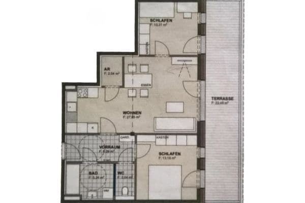 Prodej bytu 3+1 67 m², Unken Prodej bytu 3+1 67 m², Unken