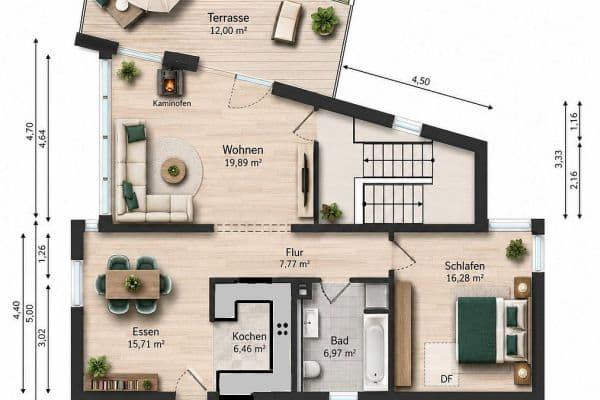 Pronájem bytu 2+kk 76 m², Weinheim Pronájem bytu 2+kk 76 m², Weinheim