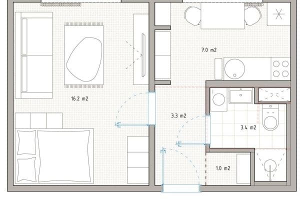 Pronájem bytu 1+1 31 m², U Bažantnice, Heřmanův Městec Pronájem bytu 1+1 31 m², U Bažantnice, Heřmanův Městec