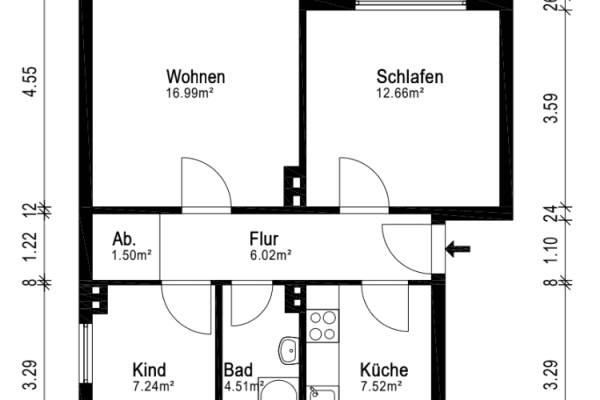 Pronájem bytu 3+1 59 m², Bremen, Bremen Pronájem bytu 3+1 59 m², Bremen, Bremen