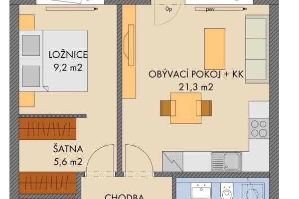 Prodej bytu 2+kk 52 m², Hugo Haase, Praha Prodej bytu 2+kk 52 m², Hugo Haase, Praha