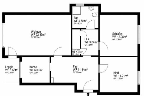 Prodej bytu 3+1 76 m², Hamm Prodej bytu 3+1 76 m², Hamm