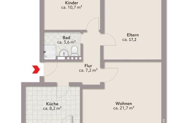Pronájem bytu 3+1 71 m², Robinsbalje 28, Bremen, Bremen Pronájem bytu 3+1 71 m², Robinsbalje 28, Bremen, Bremen