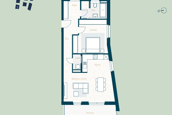 Pronájem bytu 2+1 81 m², Hafenstraße 8A, Markkleeberg Pronájem bytu 2+1 81 m², Hafenstraße 8A, Markkleeberg