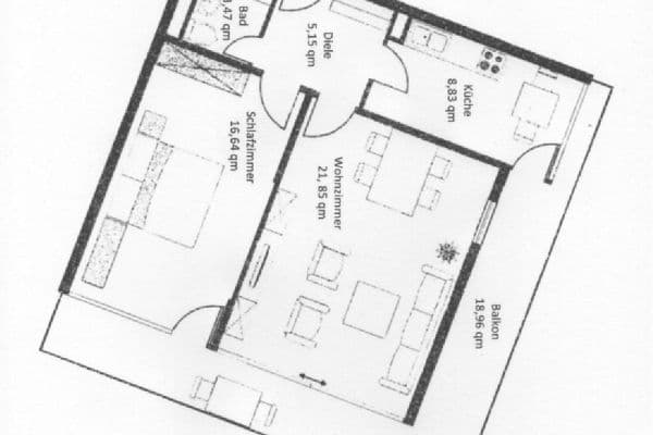 Pronájem bytu 2+1 60 m², St-Benedikt-Str. 1, Unterschleissheim, Bavorsko Pronájem bytu 2+1 60 m², St-Benedikt-Str. 1, Unterschleissheim, Bavorsko