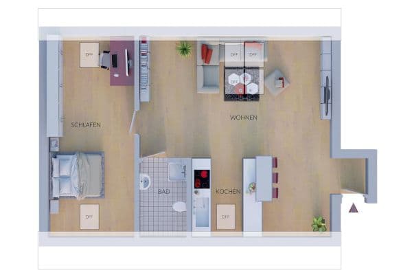 Prodej bytu 2+1 50 m², Käsröthe 30, Forchheim, Bavorsko Prodej bytu 2+1 50 m², Käsröthe 30, Forchheim, Bavorsko