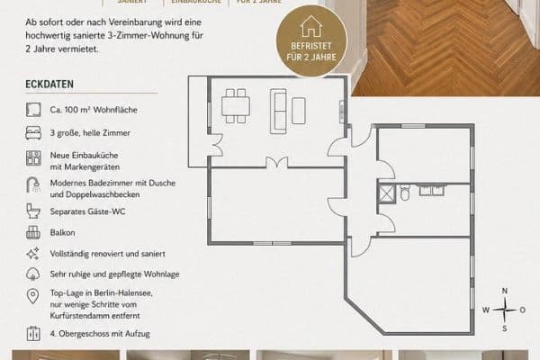 Pronájem bytu 3+1 98 m², Berlin, Berlín Pronájem bytu 3+1 98 m², Berlin, Berlín