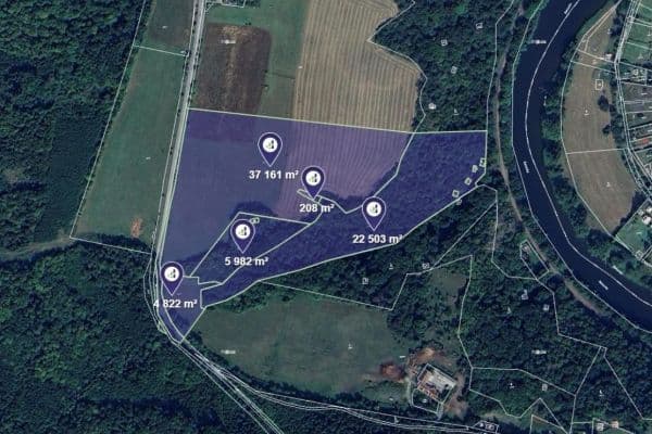 Prodej pozemku 70.676 m², Zbečno Prodej pozemku 70.676 m², Zbečno