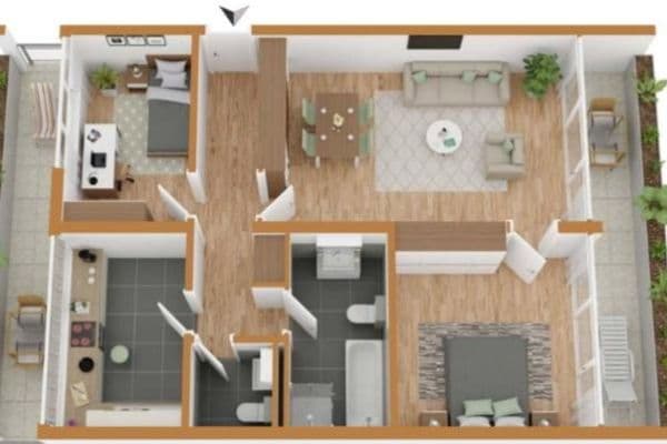 Pronájem bytu 3+1 72 m², Marktheidenfeld Pronájem bytu 3+1 72 m², Marktheidenfeld