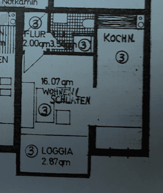Pronájem bytu 1+1 31 m², Neustädter Straße, Worms Pronájem bytu 1+1 31 m², Neustädter Straße, Worms