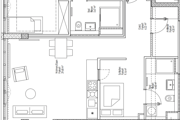 Pronájem bytu 1+kk 56 m², Fürstenrieder Str. 285, München, Bavorsko Pronájem bytu 1+kk 56 m², Fürstenrieder Str. 285, München, Bavorsko