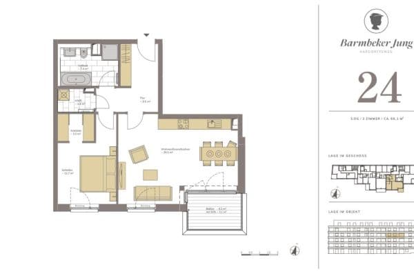 Pronájem bytu 2+1 67 m², Hardorffsweg 12, Hamburg, Hamburg Pronájem bytu 2+1 67 m², Hardorffsweg 12, Hamburg, Hamburg