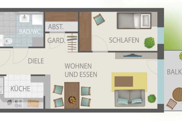 Pronájem bytu 2+1 55 m², Bgm.-Bohl-Str. 54, Augsburg Pronájem bytu 2+1 55 m², Bgm.-Bohl-Str. 54, Augsburg