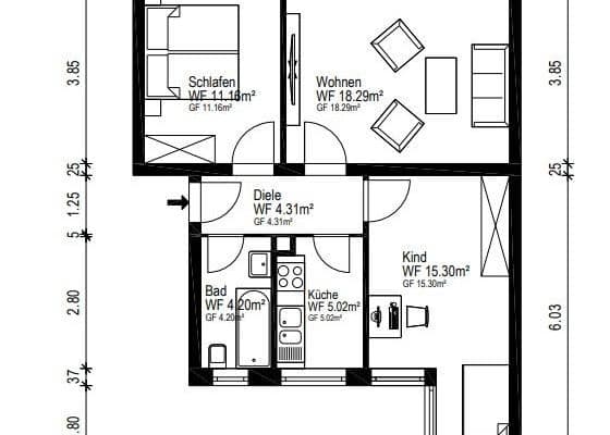 Prodej bytu 3+1 58 m², Frankfurt am Main, Hessen Prodej bytu 3+1 58 m², Frankfurt am Main, Hessen