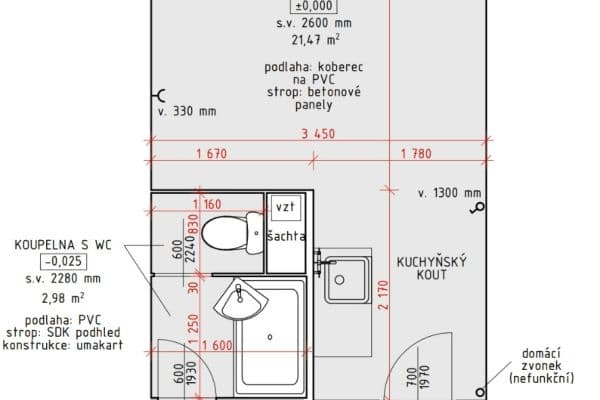 Pronájem bytu 1+kk 33 m², Na Kopci, Jihlava Pronájem bytu 1+kk 33 m², Na Kopci, Jihlava