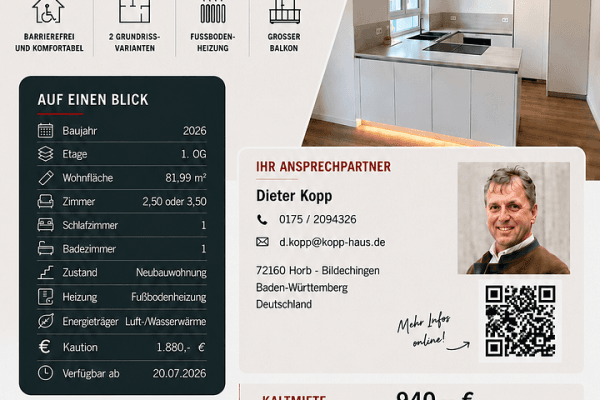 Pronájem bytu 2+kk 82 m², Horb am Neckar Pronájem bytu 2+kk 82 m², Horb am Neckar
