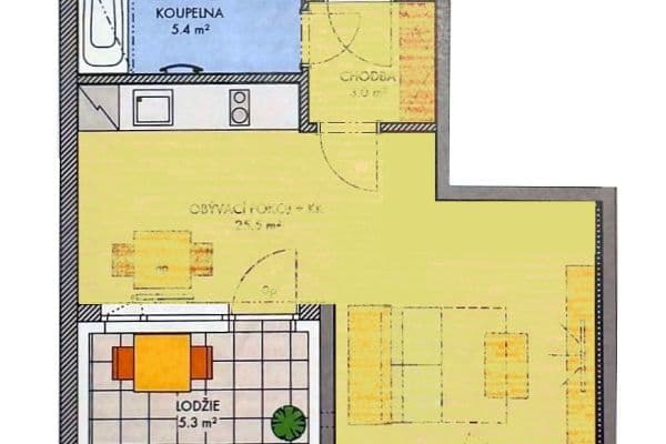 Prodej bytu 2+kk 40 m², Gollové, Praha Prodej bytu 2+kk 40 m², Gollové, Praha