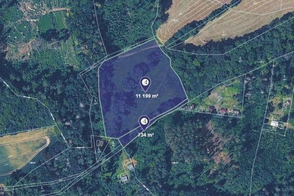 Prodej pozemku 11.933 m², Mirošovice Prodej pozemku 11.933 m², Mirošovice