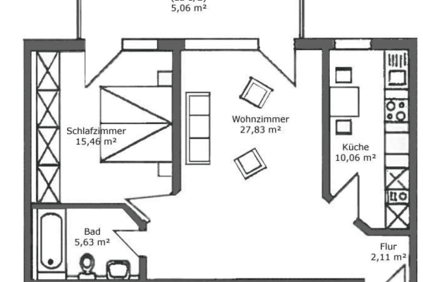 Pronájem bytu 2+1 67 m², Birkenwerderstr. 2, Hohen Neuendorf, Braniborsko Pronájem bytu 2+1 67 m², Birkenwerderstr. 2, Hohen Neuendorf, Braniborsko