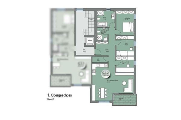 Pronájem bytu 4+1 109 m², Schmerlenstraße 5, Kolbermoor, Bavorsko Pronájem bytu 4+1 109 m², Schmerlenstraße 5, Kolbermoor, Bavorsko