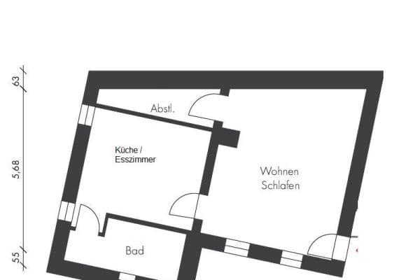 Pronájem bytu 2+1 53 m², Bruchsal-Heidelsheim Pronájem bytu 2+1 53 m², Bruchsal-Heidelsheim